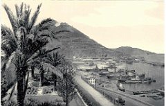 ORAN LE PORT DEPUIS PROMENADE DE L ETANG